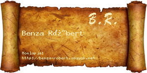 Benza Róbert névjegykártya