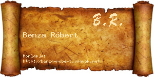 Benza Róbert névjegykártya