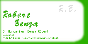robert benza business card